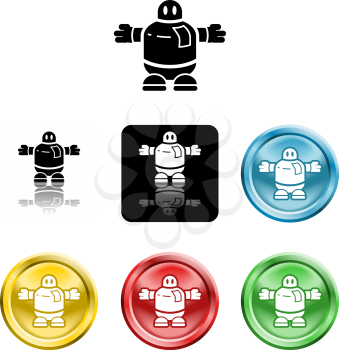 Royalty Free Clipart Image of Robot Icons