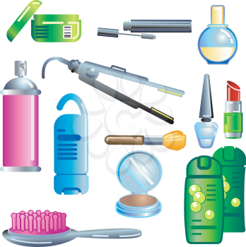 Royalty Free Clipart Image of Beauty Products