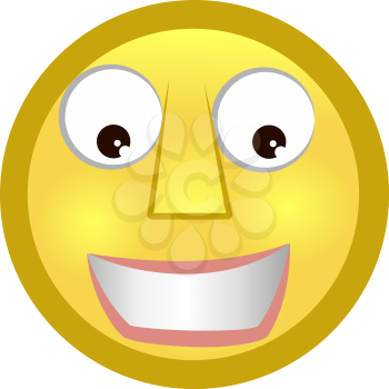 Royalty Free Clipart Image of a Smiley Face Emoticon