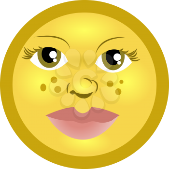 Royalty Free Clipart Image of a Smiley Face Emoticon 