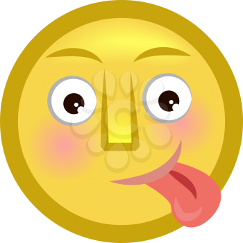 Royalty Free Clipart Image of a Emoticon Smiley Face