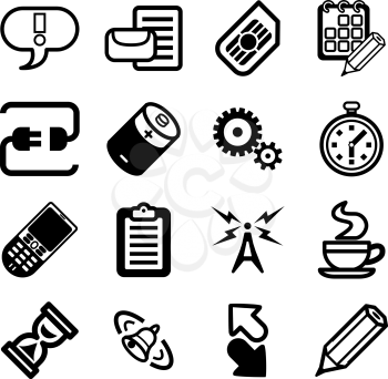 Royalty Free Clipart Image of Mobile Phone Icons