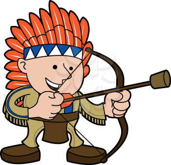 Royalty Free Clipart Image of a Native Man