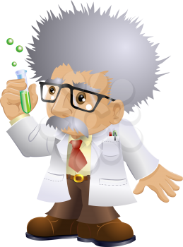 Royalty Free Clipart Image of a Scientist 