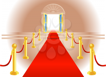 Royalty Free Clipart Image of a Red Carpet