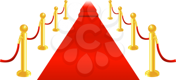 Royalty Free Clipart Image of a Red Carpet