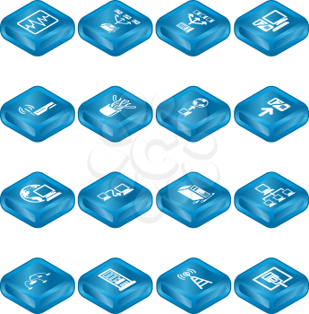 Royalty Free Clipart Image of Computer Network Icons