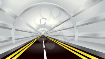 Royalty Free Clipart Image of an Illustration of a Road