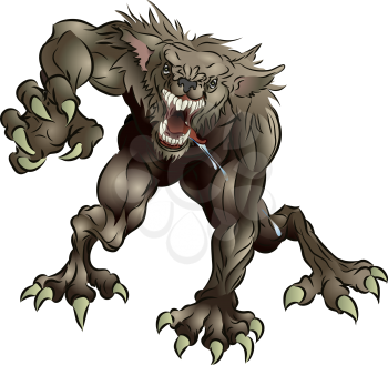 Royalty Free Clipart Image of a Werewolf 