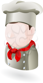 Royalty Free Clipart Image of a Chef Avatar