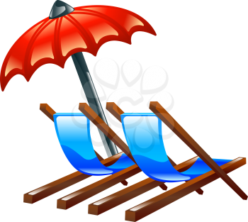 Royalty Free Clipart Image of Beach Chairs 