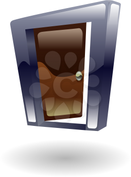 Royalty Free Clipart Image of a Door Opening