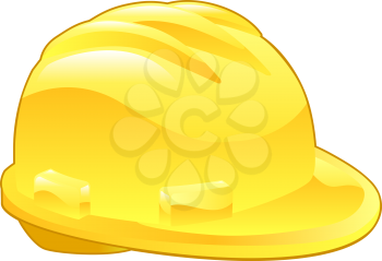 Royalty Free Clipart Image of a Yellow Hard Hat