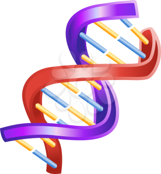 An illustration of a shiny DNA double helix icon
