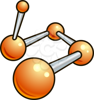 Royalty Free Clipart Image of a Molecule Illustration