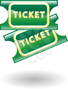 Royalty Free Clipart Image of Two Tickets