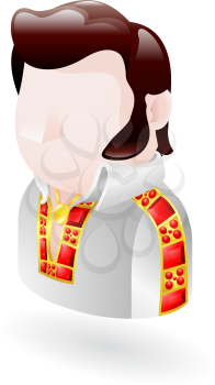 Royalty Free Clipart Image of an Elvis Rocker