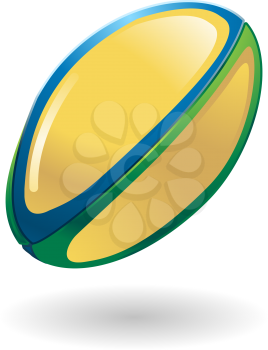 Royalty Free Clipart Image of a Rugby Ball