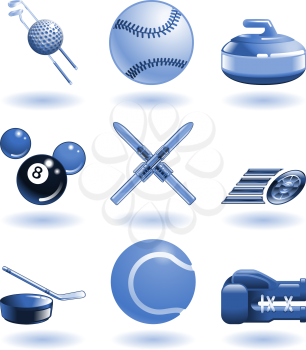 Royalty Free Clipart Image of Sports Icons 