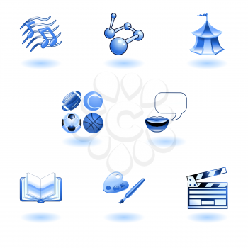 Royalty Free Clipart Image of Random Icons
