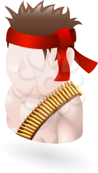 Royalty Free Clipart Image of a Warrior