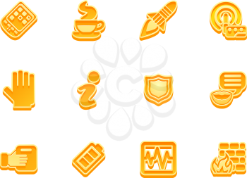 Royalty Free Clipart Image of a Set of Computer Icons