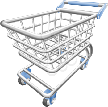 Royalty Free Clipart Image of a Shopping Cart 