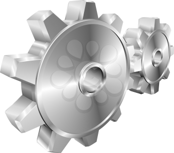Royalty Free Clipart Image of Metal Cogs