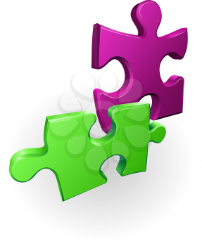 Royalty Free Clipart Image of Jigsaw Puzzle Pieces 