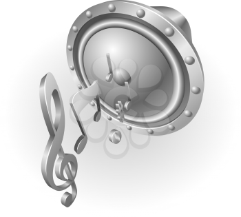 Royalty Free Clipart Image of a Music Speaker