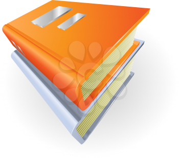 Royalty Free Clipart Image of Stacked Books