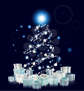 Royalty Free Clipart Image of an Abstract Christmas Background
