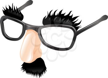 Royalty Free Clipart Image of a Groucho Mask