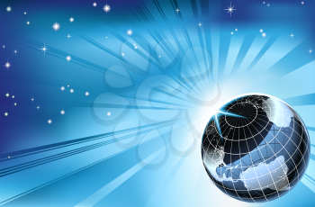 Royalty Free Clipart Image of an Abstract Globe Background