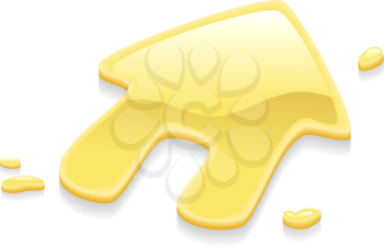 Royalty Free Clipart Image of a Liquid Gold House Icon