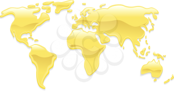Royalty Free Clipart Image of a Map of The World 