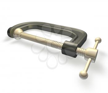 Royalty Free Clipart Image of a Clamp