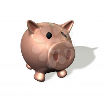 Royalty Free Clipart Image of a Piggy Bank 