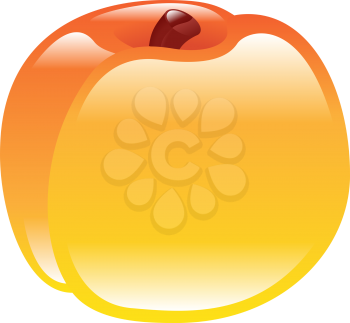 Royalty Free Clipart Image of a Shiny Peach