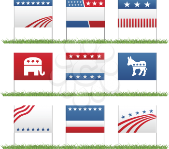 Royalty Free Clipart Image of Election Elements