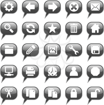 Royalty Free Clipart Image of a Set of Icons