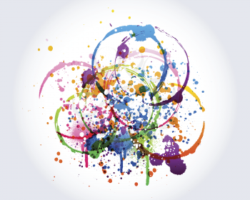 Royalty Free Clipart Image of a Paint Spattered Background