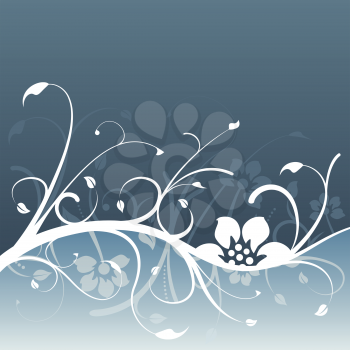 Royalty Free Clipart Image of a Background With an Ivy Flourish