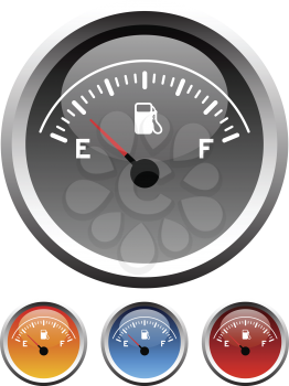 Royalty Free Clipart Image of Four Gauges