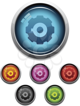 Royalty Free Clipart Image of Glossy Buttons