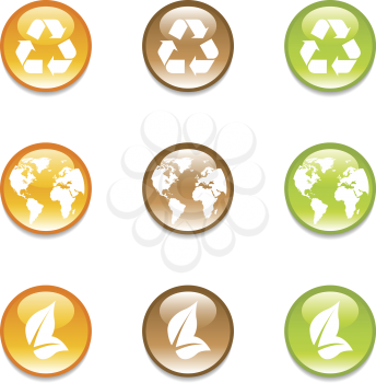 Royalty Free Clipart Image of Recycling Elements