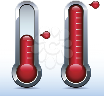 Royalty Free Clipart Image of Thermometers