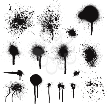 Royalty Free Clipart Image of Spatters