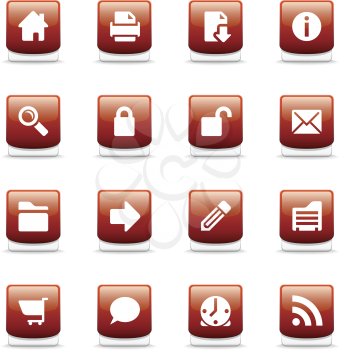 Royalty Free Clipart Image of a Icons