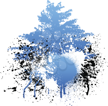 Royalty Free Clipart Image of a Grunge Spatter